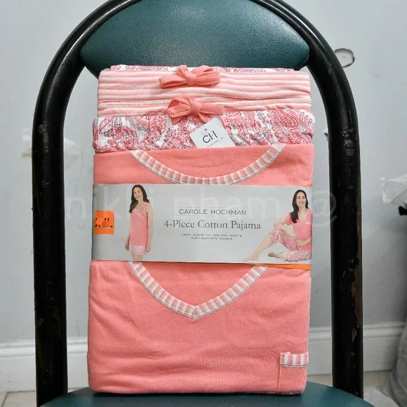 Carole Hochman Ladies' 4-piece Pajama Set in Pink - Picture 1 of 4